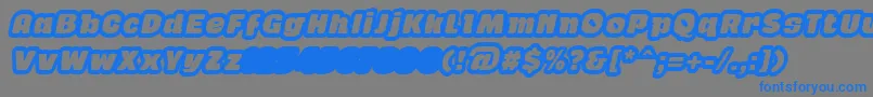 GabanOutlineItalicFfp Font – Blue Fonts on Gray Background