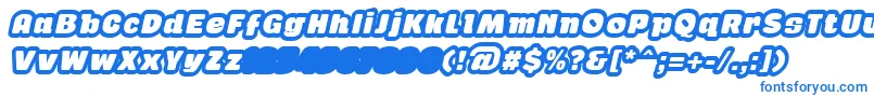 GabanOutlineItalicFfp Font – Blue Fonts on White Background