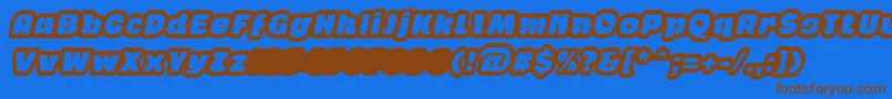 GabanOutlineItalicFfp Font – Brown Fonts on Blue Background