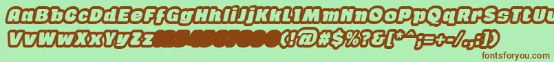 GabanOutlineItalicFfp Font – Brown Fonts on Green Background