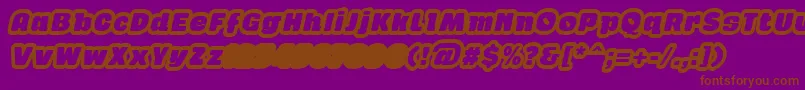 GabanOutlineItalicFfp Font – Brown Fonts on Purple Background