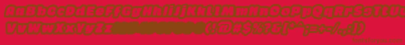 GabanOutlineItalicFfp Font – Brown Fonts on Red Background