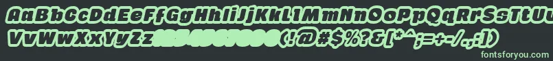 GabanOutlineItalicFfp Font – Green Fonts on Black Background