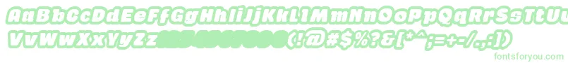 GabanOutlineItalicFfp Font – Green Fonts on White Background