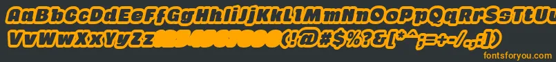 GabanOutlineItalicFfp Font – Orange Fonts on Black Background