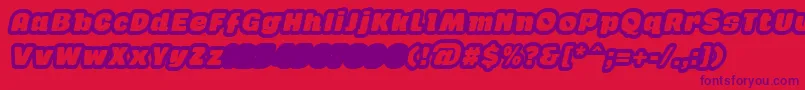 GabanOutlineItalicFfp Font – Purple Fonts on Red Background
