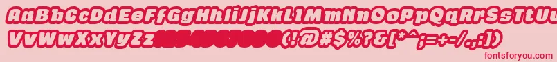 GabanOutlineItalicFfp Font – Red Fonts on Pink Background