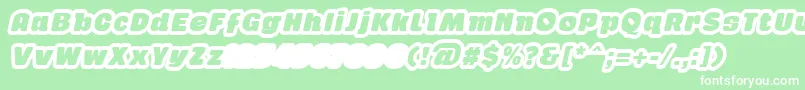 GabanOutlineItalicFfp Font – White Fonts on Green Background