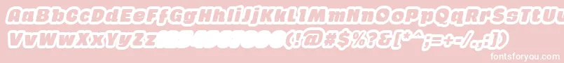 GabanOutlineItalicFfp Font – White Fonts on Pink Background