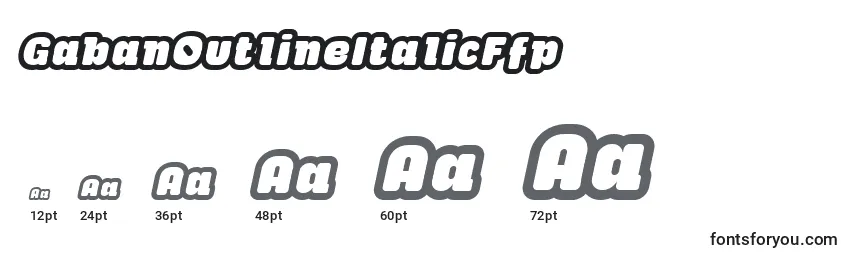 GabanOutlineItalicFfp Font Sizes