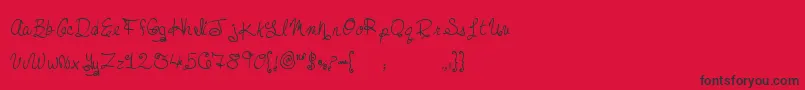 MtfDreamie Font – Black Fonts on Red Background