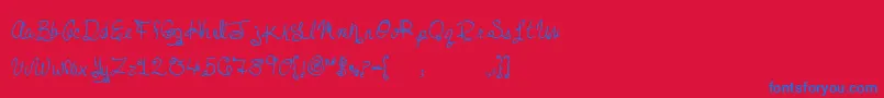 More about MtfDreamie Font MtfDreamie Font – Blue Fonts on Red Background