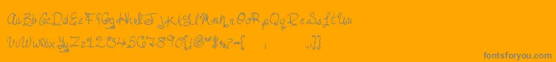 MtfDreamie Font – Gray Fonts on Orange Background