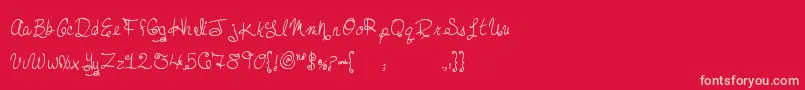 Police MtfDreamie – polices roses sur fond rouge
