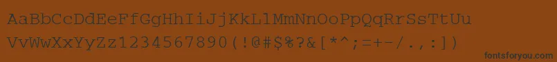 Шрифт PcRegular – чёрные шрифты на коричневом фоне