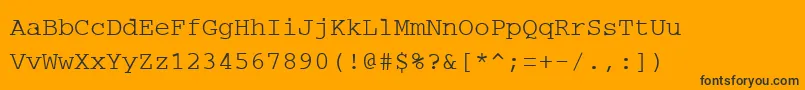 Шрифт PcRegular – чёрные шрифты на оранжевом фоне