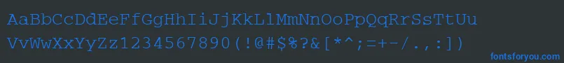 Подробнее о шрифте PcRegular Шрифт PcRegular – синие шрифты на чёрном фоне