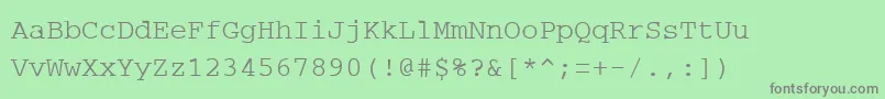 Шрифт PcRegular – серые шрифты на зелёном фоне
