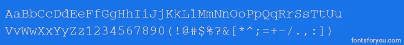 fuente PcRegular – Fuentes Rosadas Sobre Fondo Azul
