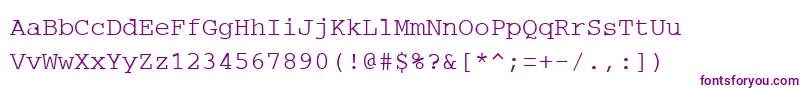 Шрифт PcRegular – фиолетовые шрифты на белом фоне