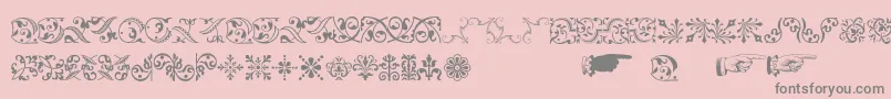 Baroqueornaments Font – Gray Fonts on Pink Background