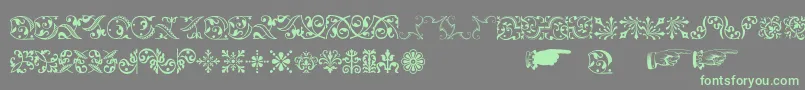 Baroqueornaments Font – Green Fonts on Gray Background