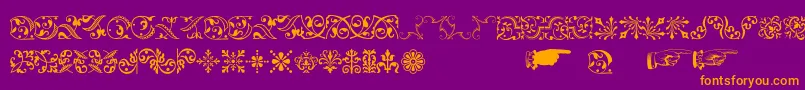 fuente Baroqueornaments – Fuentes Naranjas Sobre Fondo Morado