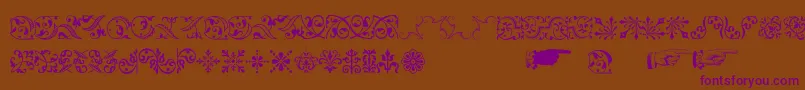 Baroqueornaments Font – Purple Fonts on Brown Background