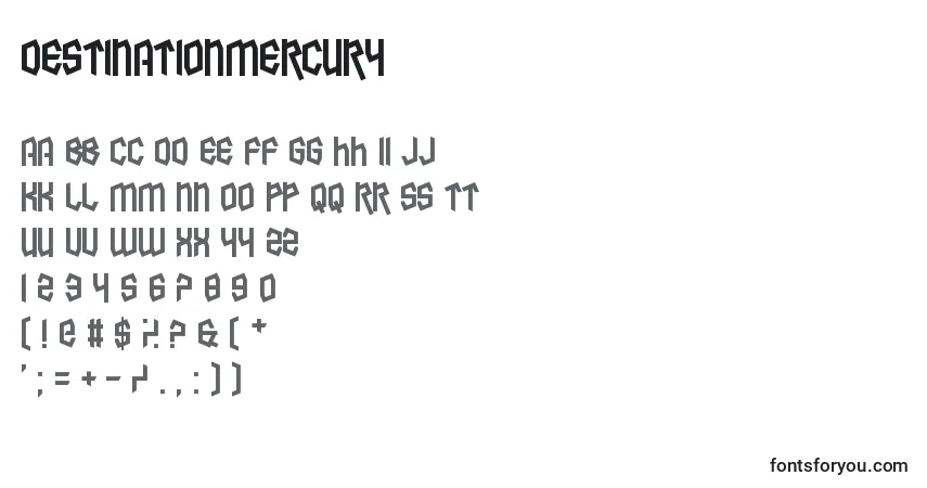 Fuente DestinationMercury - alfabeto, números, caracteres especiales