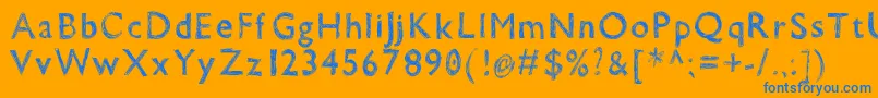 Wsdorasmooch Font – Blue Fonts on Orange Background