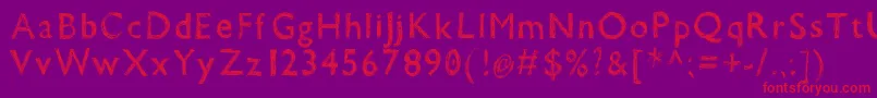 Wsdorasmooch Font – Red Fonts on Purple Background