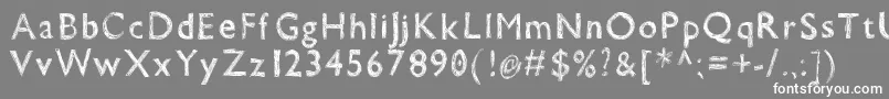 フォントWsdorasmooch – 灰色の背景に白い文字