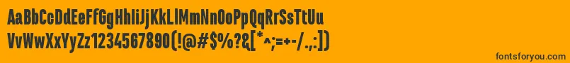MarianinaCnFyBlack-fontti – mustat fontit oranssilla taustalla