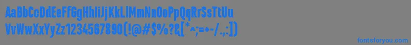 フォントMarianinaCnFyBlack – 灰色の背景に青い文字