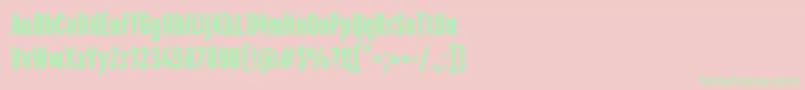 MarianinaCnFyBlack Font – Green Fonts on Pink Background