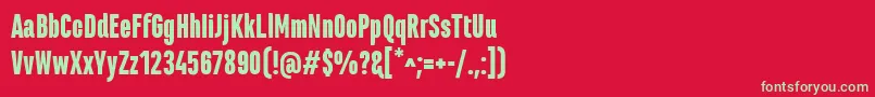 MarianinaCnFyBlack Font – Green Fonts on Red Background