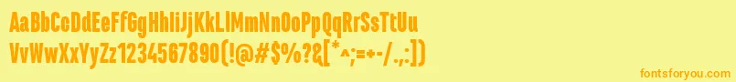 MarianinaCnFyBlack Font – Orange Fonts on Yellow Background