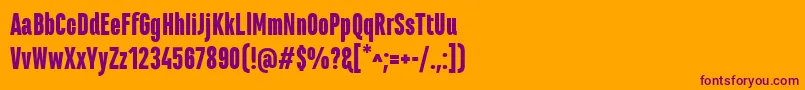 MarianinaCnFyBlack Font – Purple Fonts on Orange Background