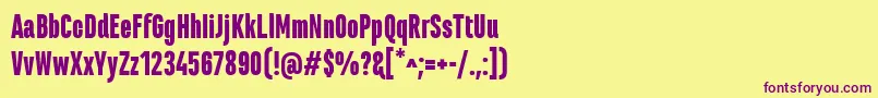 MarianinaCnFyBlack Font – Purple Fonts on Yellow Background