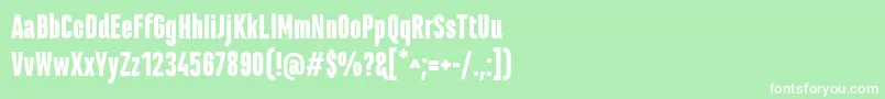 MarianinaCnFyBlack Font – White Fonts on Green Background