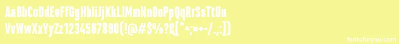 フォントMarianinaCnFyBlack – 黄色い背景に白い文字