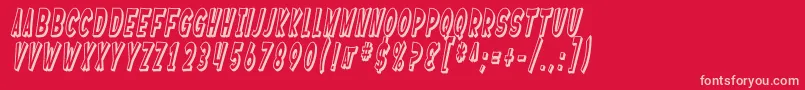 SfFerretopiaShadedOblique Font – Pink Fonts on Red Background