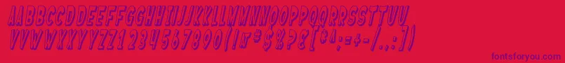 SfFerretopiaShadedOblique Font – Purple Fonts on Red Background