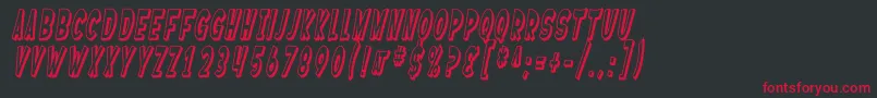 SfFerretopiaShadedOblique Font – Red Fonts on Black Background