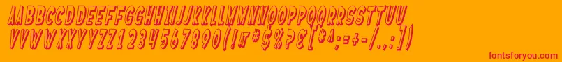 SfFerretopiaShadedOblique Font – Red Fonts on Orange Background