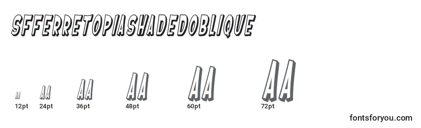 Размеры шрифта SfFerretopiaShadedOblique