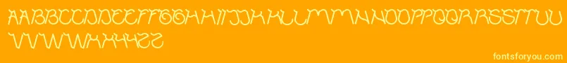 OceanFree-Schriftart – Gelbe Schriften auf orangefarbenem Hintergrund