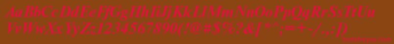 NewtonwincttBolditalic-Schriftart – Rote Schriften auf braunem Hintergrund