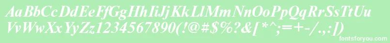 NewtonwincttBolditalic Font – White Fonts on Green Background