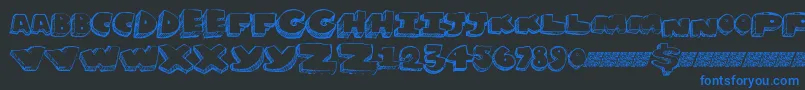 Grapesoda Font – Blue Fonts on Black Background